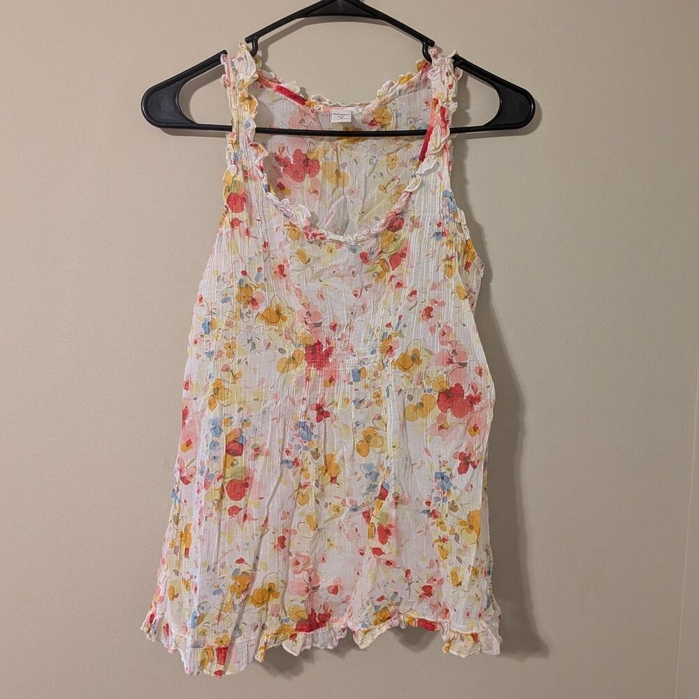 Old Navy Multicolor Floral Sheer Tank Top